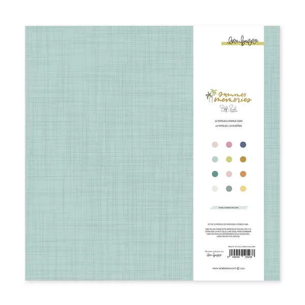 Summer Memories Kit Papeles Básicos a doble cara 12"x12" - Lora bailora