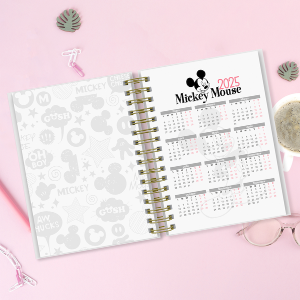 Cuaderno Planner Imprimible Mickey - Editable A5 - Imagen 3