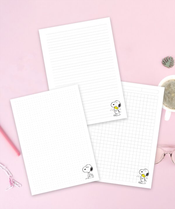 Cuaderno Planner Imprimible Snoopy Amarillo - Editable A5 - Imagen 10