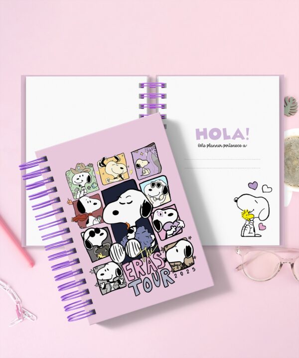 Cuaderno Planner Imprimible Snoopy ErasTour - Editable A5 - Imagen 2