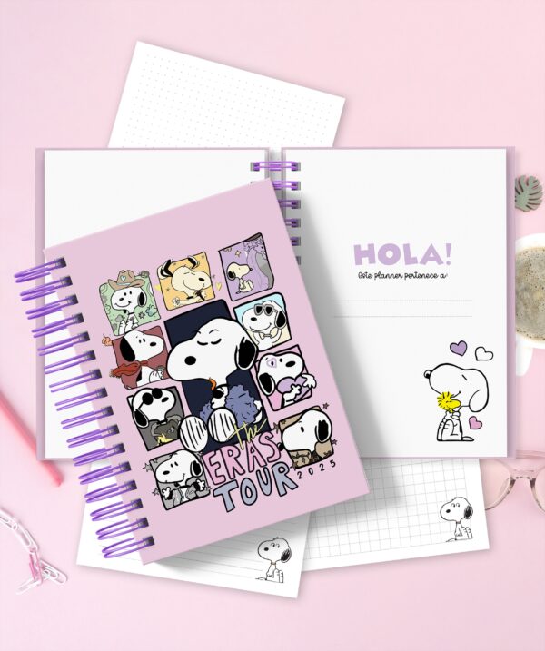 Cuaderno Planner Imprimible Snoopy ErasTour - Editable A5