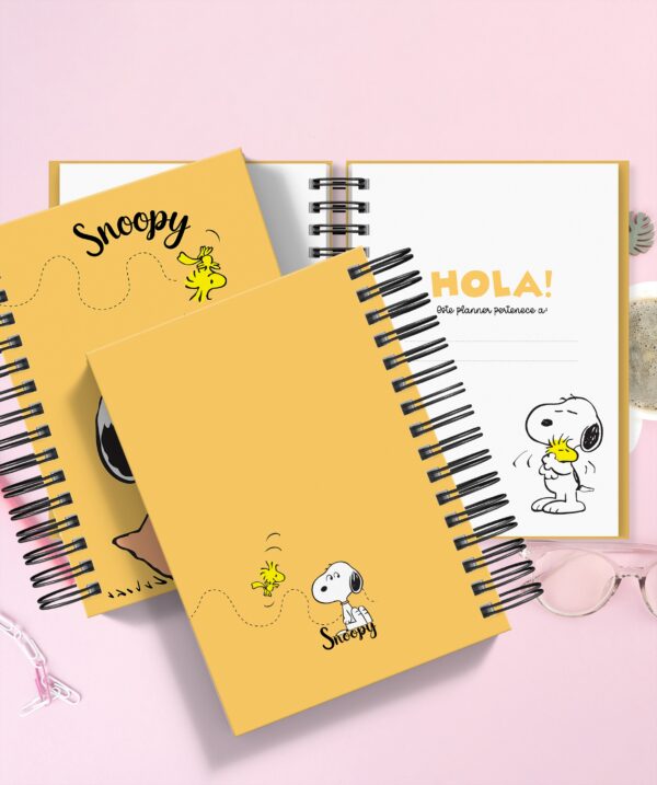 Cuaderno Planner Imprimible Snoopy Amarillo - Editable A5 - Imagen 11