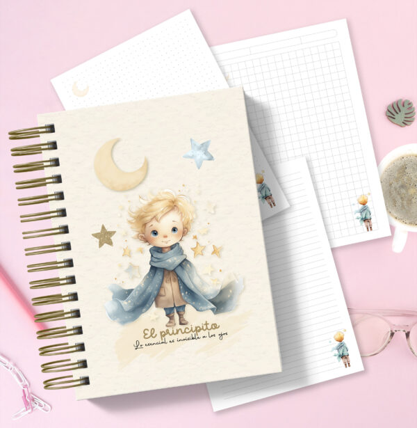 Cuaderno Imprimible Principito Lunar – Editable A5